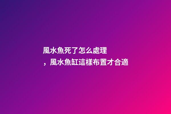 風水魚死了怎么處理，風水魚缸這樣布置才合適